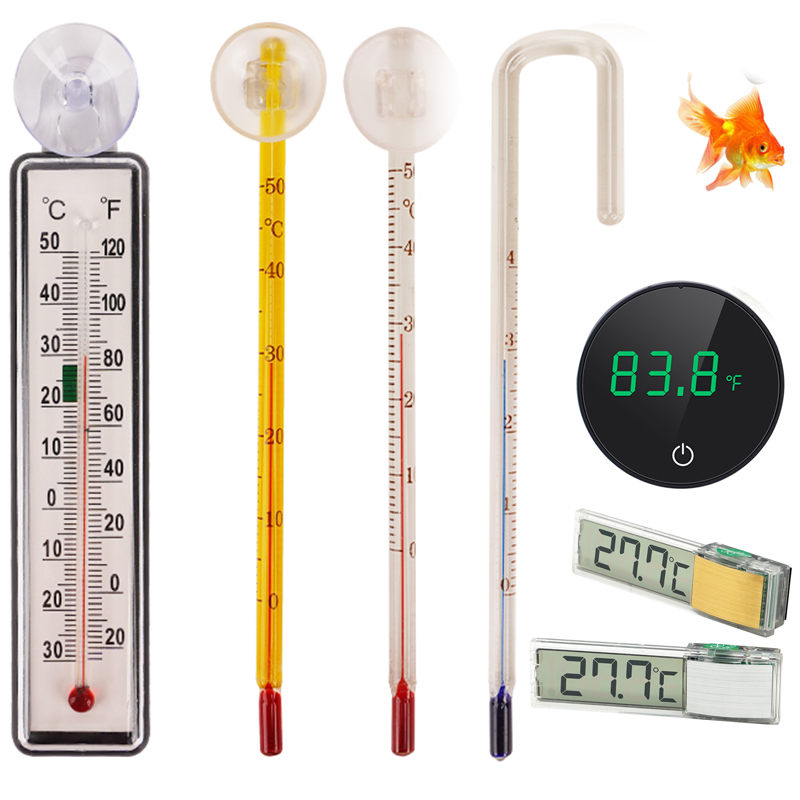 Planted Aquarium Temperature - Termômetro Digital para Aquário com Ventosa,