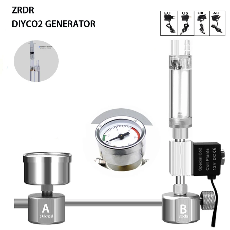 Planted Aquarium Accessories - Kit de sistema gerador de CO2