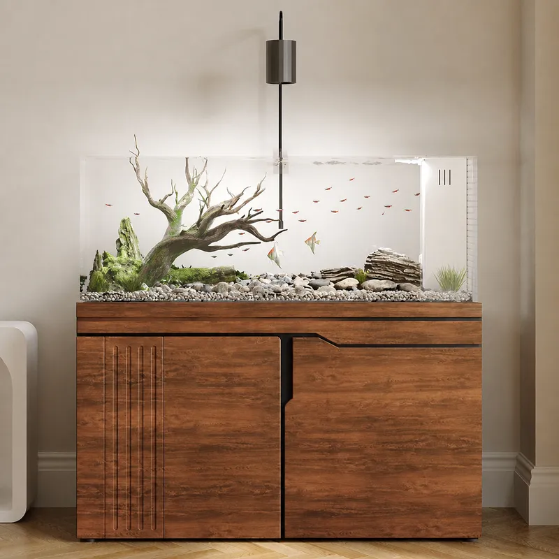 Aquarium Planted Wood - Aquário Grande de Vidro Ultra Branco