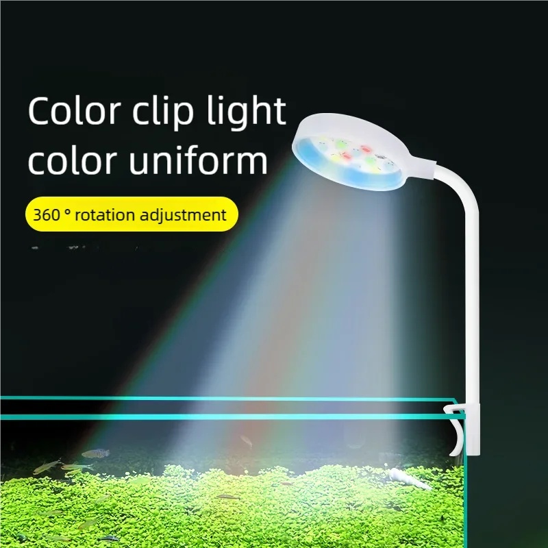 Aquarium Plant Growing - Luz LED de Aquário com Clipe