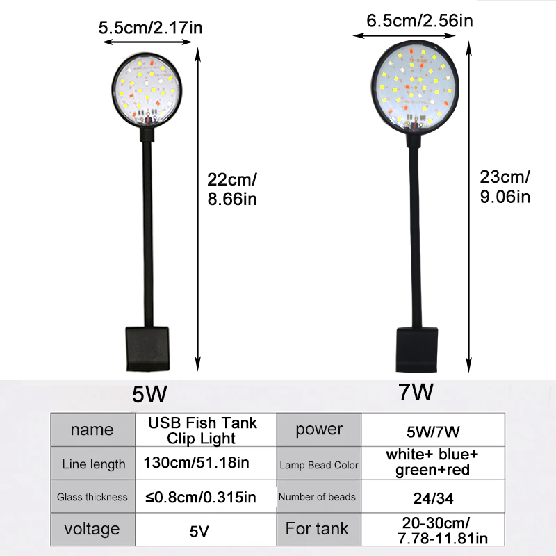 Usb aquário lâmpada led luz do - Aquarium Plant Grow Light avaliação e preço
