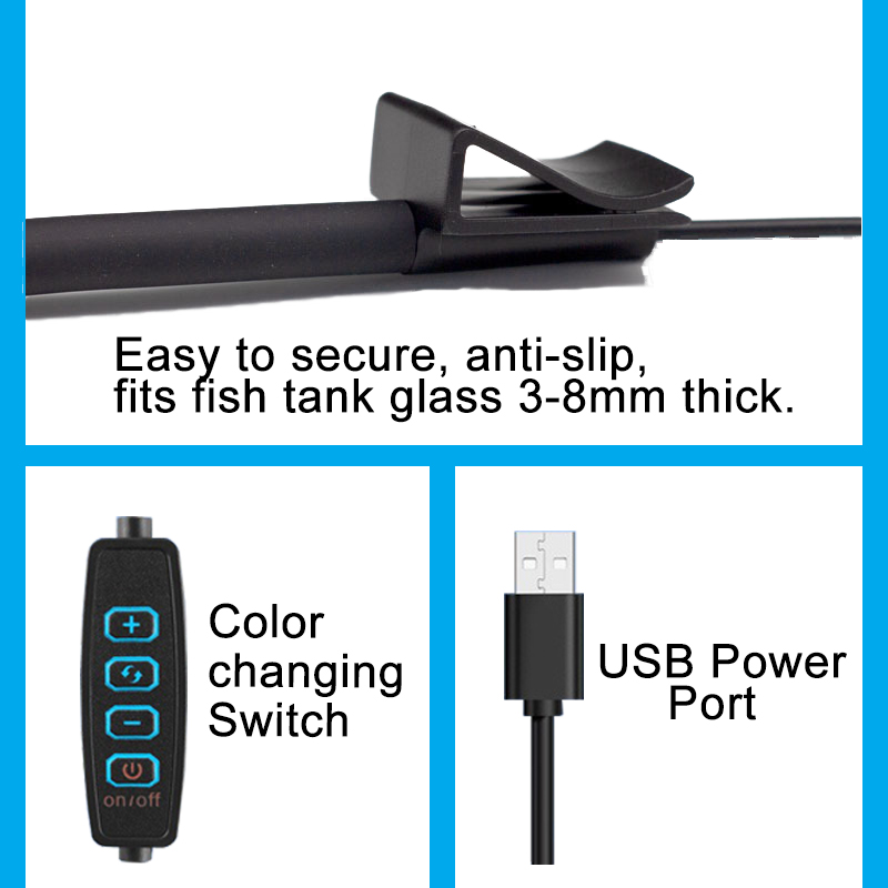 Usb aquário lâmpada led luz do - Aquarium Plant Grow Light avaliação e preço