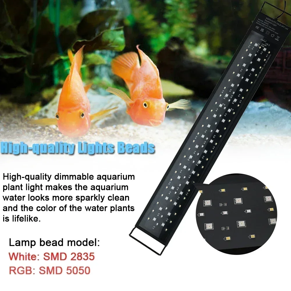 Luz LED para aquário à prova d - Aquarium Plant Grow Light avaliação e preço