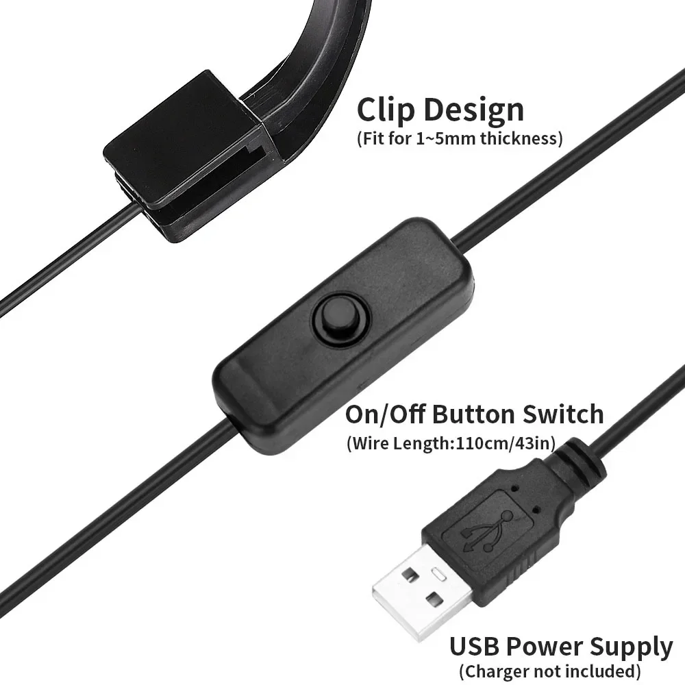 USB LED Aquarium Clip Lamp par - Planted Aquarium Water Temperature avaliação e preço