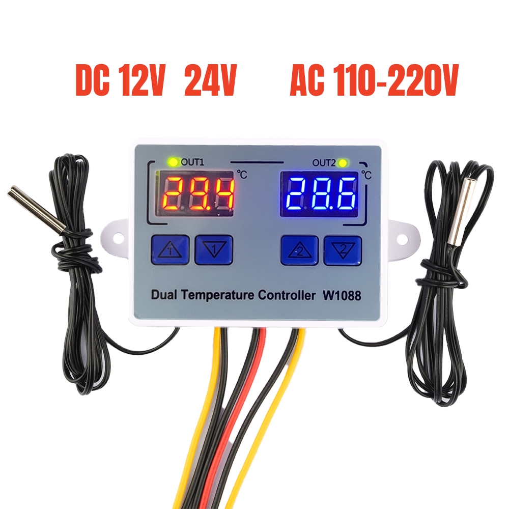 W1088 duplo led digital sensor - Planted Aquarium Temperature avaliação e preço